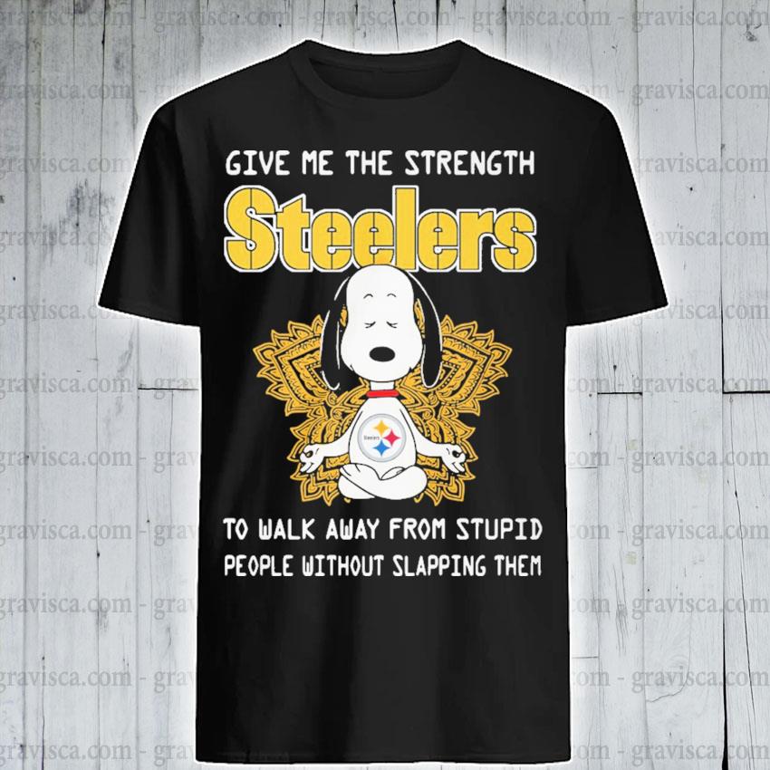 Snoopy Yoga Give Me The Strength Steelers Shirt, hoodie, sweater and long  sleeve