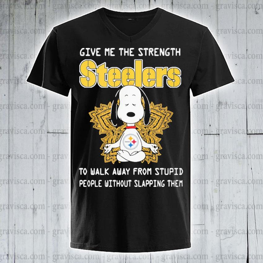 Snoopy Yoga Give me the strength Pittsburgh Steelers to walk away