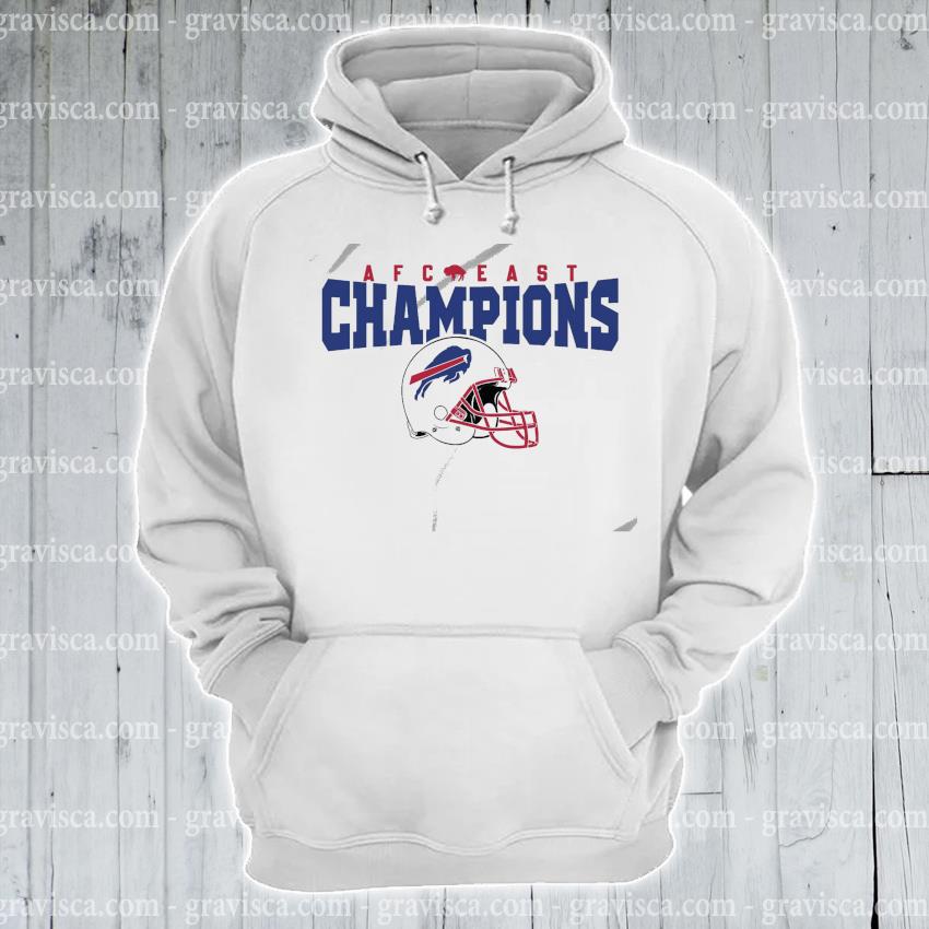 Buffalo Bills White Helmet Hoodie AFC East Champs