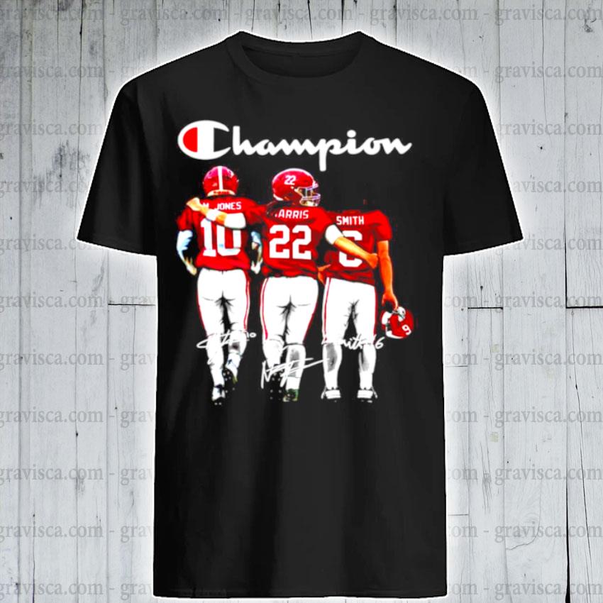 Alabama Crimson Tide Mac Jones Najee Harris and Devonta Smith Mvp Champions  signatures shirt, hoodie, sweater, long sleeve and tank top